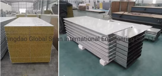 High Quality GMP Certified PU Polyurethane Insulated Roof and Wall Sandwich Panel for Cleanroom Peoject