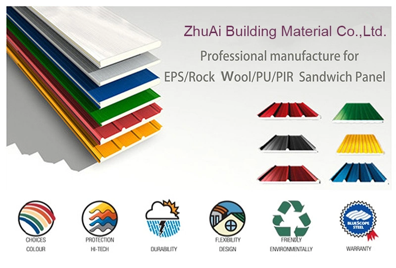 Truck Body PU Sandwich Panel Peru Refrigerated PU Freezer EPS /Rock Wool/PU Sandwich Panel Polyurethane Sandwich Panels